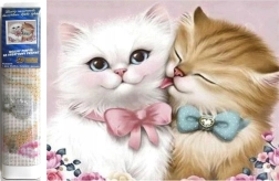 diamond painting verliefde katten 30 × 40 cm