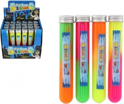 Slijm in reageerbuisje mix kleuren