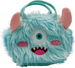 Pluchen handtas Monster turquoise