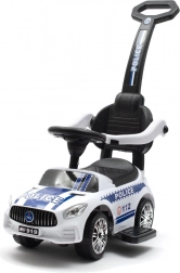 Kinderduwwagentje met duwstang en geluiden POLICE – wit