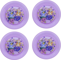 Set kinderborden Bluey paars (4 stuks)