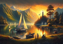 Puzzel Gouden Kusten 1000 stukjes