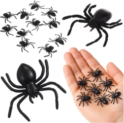 Kunststof spinnendecoraties RUHHY 10 stuks
