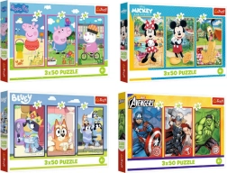 Puzzelset 3×50 stukjes – willekeurig motief