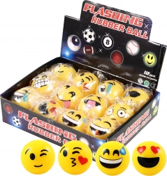 Lichtgevende rubberen stuiterbal 5,2 cm