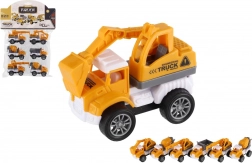 Mini bouwvoertuigen 6 stuks met terugtrekmotor