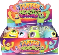 Rubberen antistress-knijpmonster met slijm 11 cm - 1 stuk