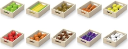 Houten fruit en groenten in doosjes Viga