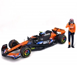 metalen model McLaren MCL38 F1 1:24 met coureursfiguur