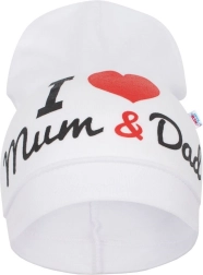 Babymuts New Baby I Love Mum and Dad wit 3–9 m