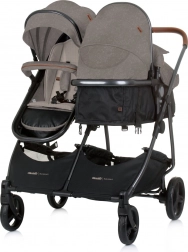 Chipolino kinderwagen voor een tweeling Duo Smart Tiramisu 2-in-1