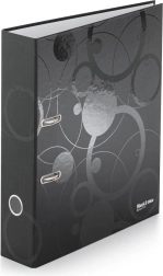 Ordner A4 met hefboommechanisme 7 cm Black and White, zwart