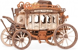 Houten mechanische muziekdoos – postkoets 3D-puzzel