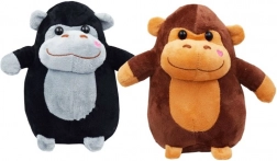 Pluchen gorilla Afro 20 cm – bruin of zwart