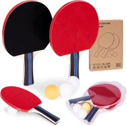 Tafeltennisset – 2 batjes en 3 balletjes