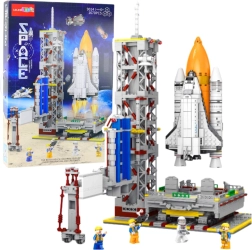 Constructie bouwset ruimtestation met raket – 1670 stukjes