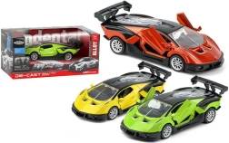 Metalen raceautootje met terugtrekmotor 12 cm