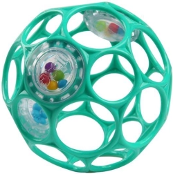 Oball rammelbal 10 cm, donker turkoois