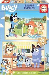 EDUCA Houten puzzel Bluey 2x50 stukjes