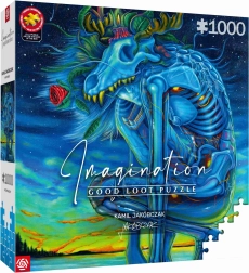Puzzel Imagination: Kamil Jakóbczak – witte wolf 1000 stukjes