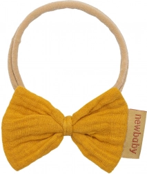 Mousseline haarband voor baby’s New Baby mosterdgeel