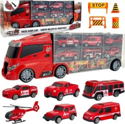 WOOPIE Brandweertransporteur 3-in-1 Rood 11 st.