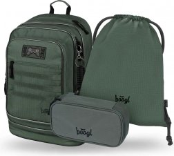 Baagl Set 3 Cubic Grove: rugzak, etui, zak