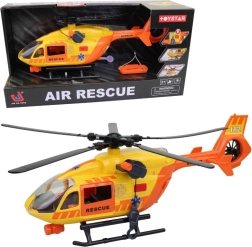 Reddingshelikopter met licht en geluid, functionele lier en rotor