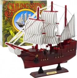 Decoratief model driescheepsmast rood 24x23 cm