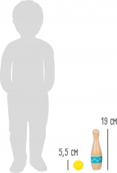 Houten kegels SMALL FOOT Active – set voor kinderen