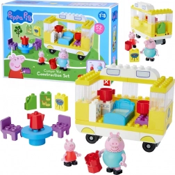 Bouwset camper PEPPA PIG – kamperen met papa, 52 stukken
