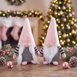 Textielen kerstkabouter 25 cm - 1 stuk