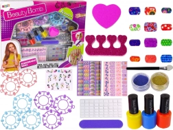 Set voor het lakken van nagels lakjes stickers samples glitters