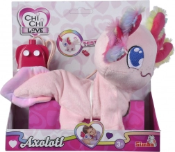 Interactieve pluchen axolotl CHI CHI LOVE 20 cm met kabelbediening