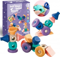 Woopie sensorische bouwblokken om in te knijpen, 13 delen