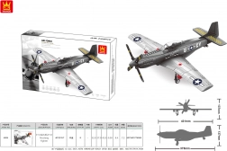 Bouwset militair vliegtuig 258 stukjes