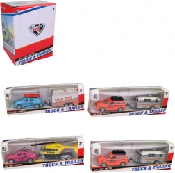 Auto met aanhanger - Speelgoed voor kinderen, 19 cm