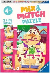 Ravensburger puzzel Mix & Match: mijn vrienden van de boerderij 3×24 stukjes