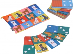 Petit Collage domino 2-in-1 hondjes en cijfers