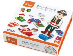 VIGA magnetisch houten aankleedspel – jongen, 8 personages