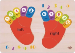 Houten educatieve puzzel TOOKY TOY - Leren cijfers en kleuren