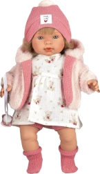 Llorens Carla realistische sprekende en huilende pop met zacht lichaam 42 cm