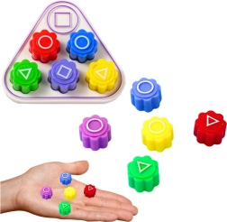 Gonggi-blokjes Squid Game met driehoekige standaard