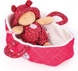 Doudou Jolijou pop in roze draagtas 20 cm