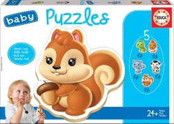 Educa baby puzzel diertjes 5-in-1 (3–5 stukjes)