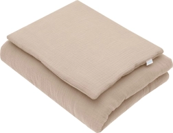 Mousselineset met vulling 80 × 70 cm beige