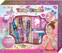 Tattoo studio met versieringen voor kinderen