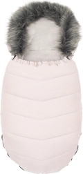 Kinder voetenzak met bont dusty pink NEW BABY