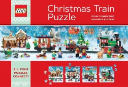 Kerstpuzzel trein LEGO 4×100 stukjes