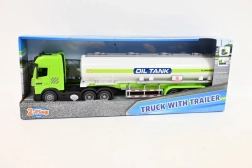 Vrachtwagen met tankoplegger 38 cm met licht- en geluidseffecten